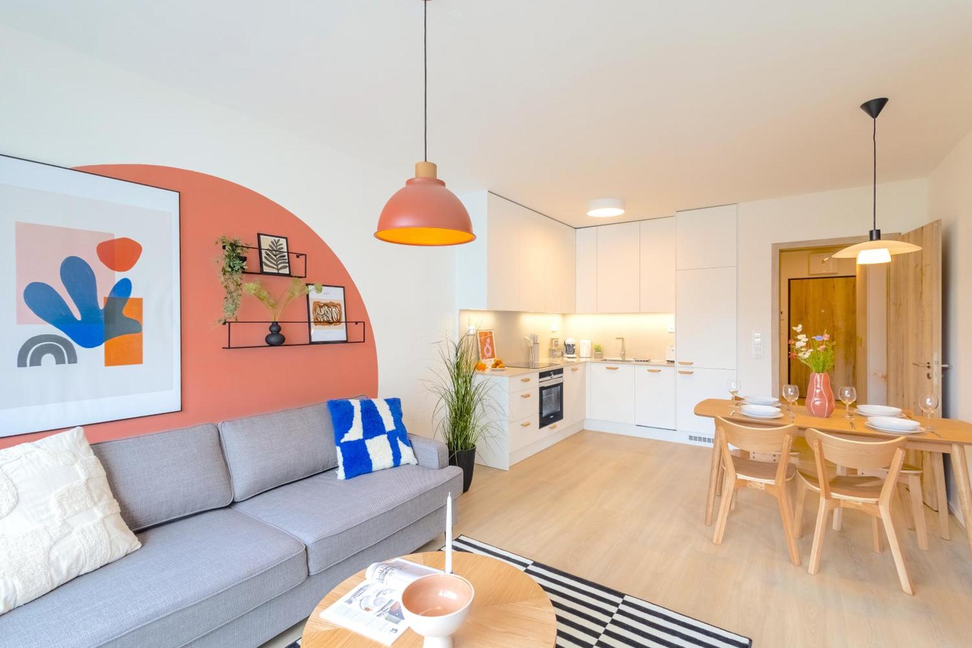 Apartment Design - Balcony, Free Parking, Yoga, 10 Mins To Center, By Gravity Prag